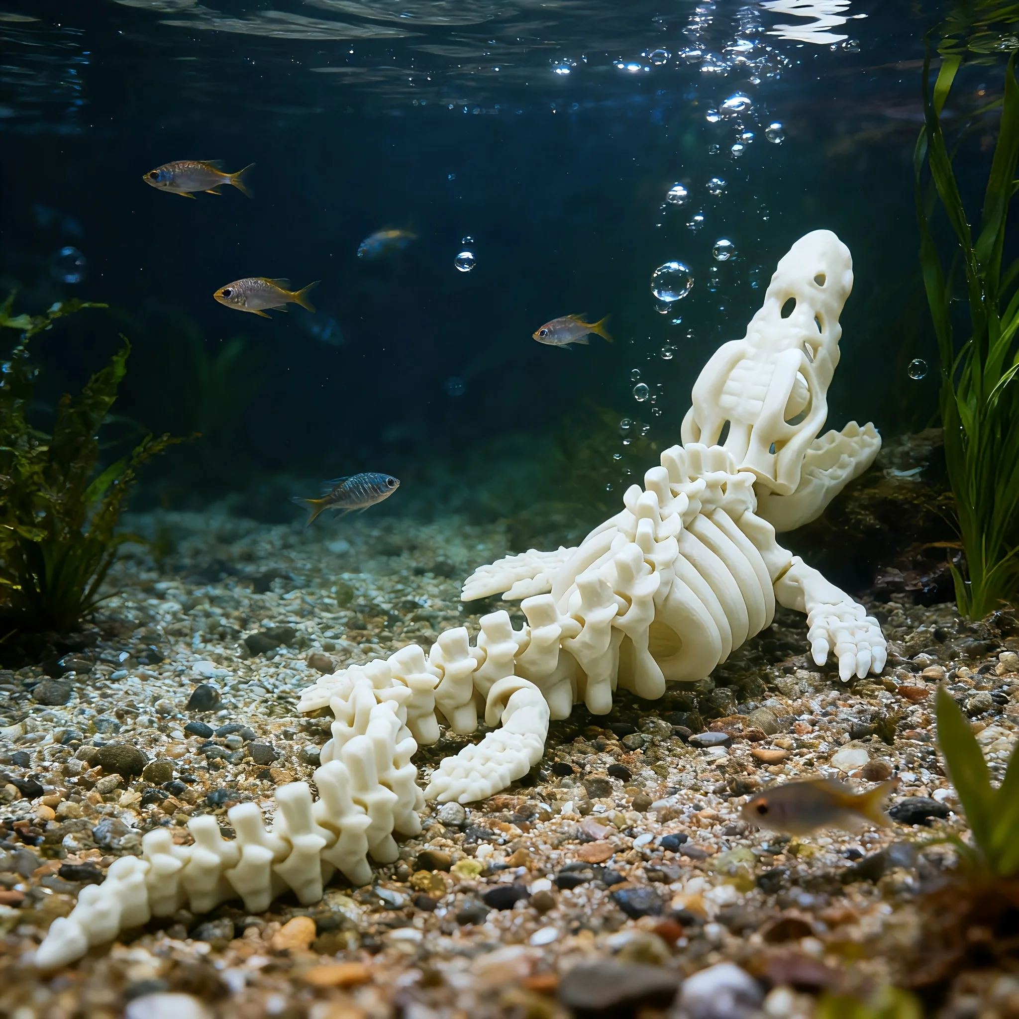 Aquarium Fish Reproduction - Reprodução Realista de Esqueleto de Dinossauro