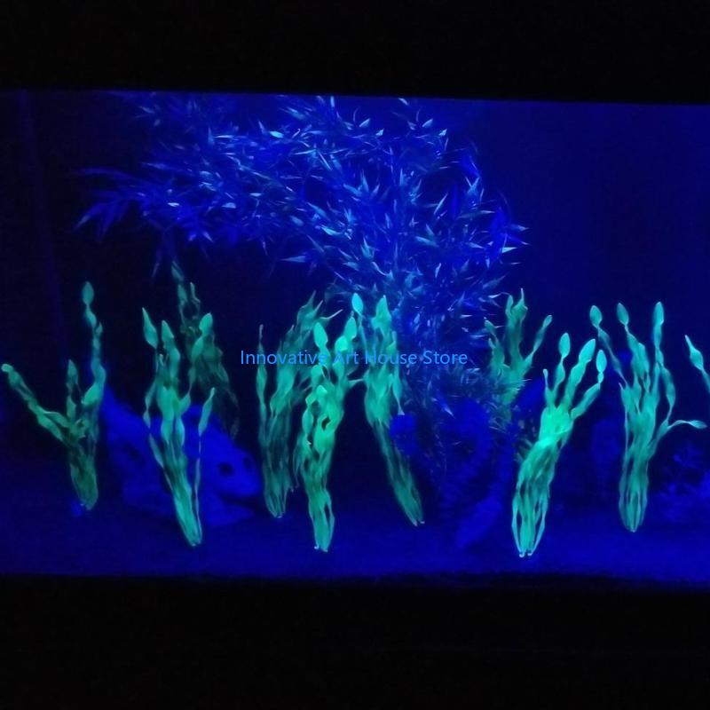 E1PC Plantas Aquáticas Folhas  - Aquarium Fish Hiding Spot avaliação e preço