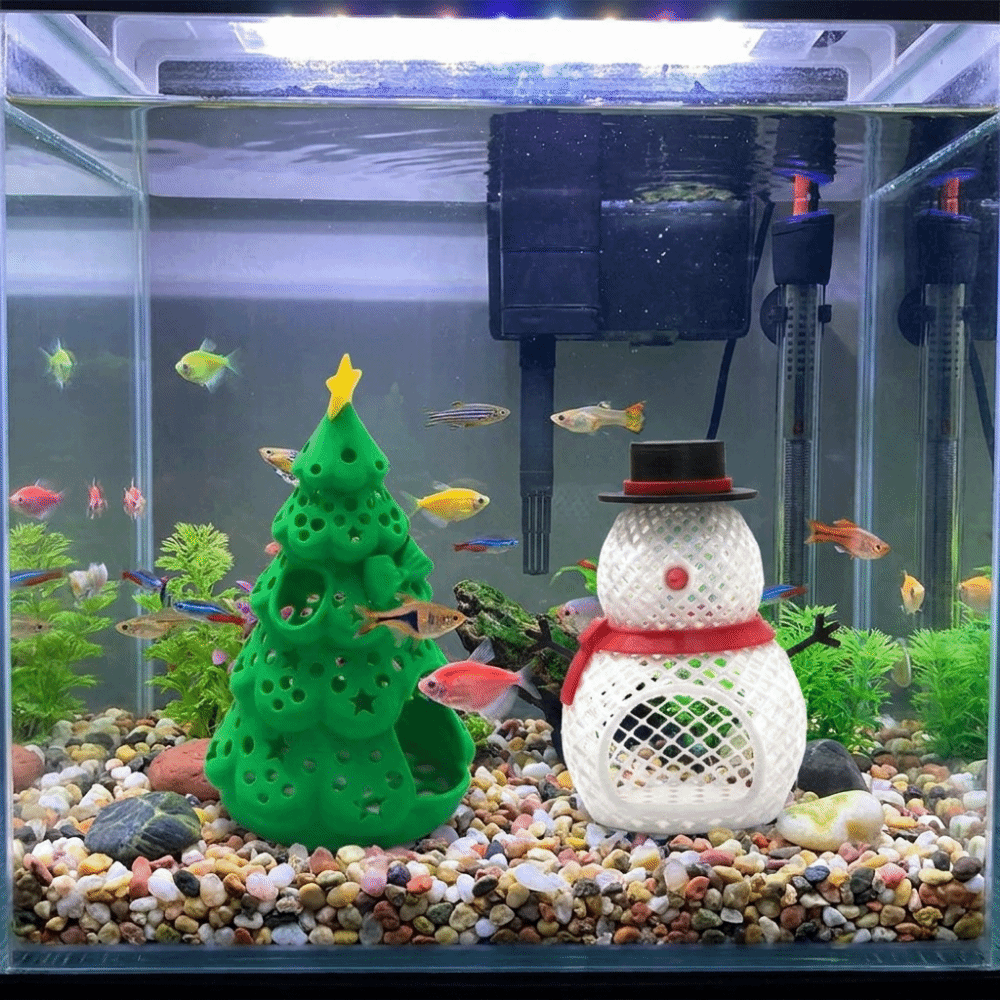 Abrigo Caverna 3D Impresso par - Aquarium Fish Hiding Spot avaliação e preço